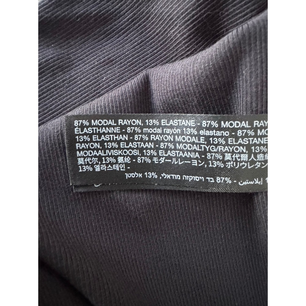 Vuori Pose Column Skirt Ribbed Knit Midi Heathered Black VW3217 Size M H - Picture 8 of 8